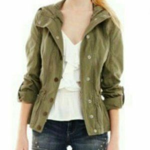 Nanette Lepore Lamour Military Anorak Utility Jacket  M